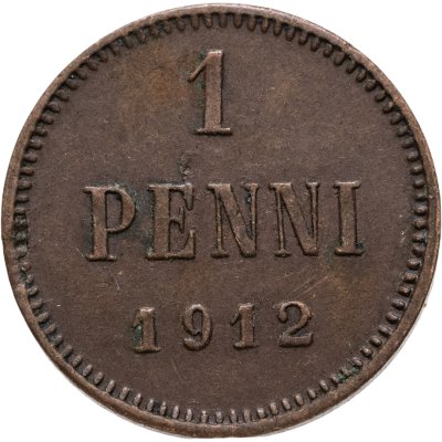 купить 1 пенни (pennу) 1912 монета для Финляндии