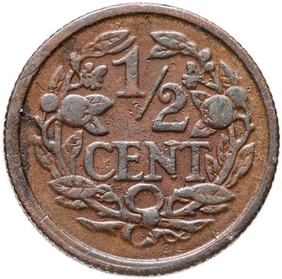 купить Нидерланды 1/2 цента (cent) 1912