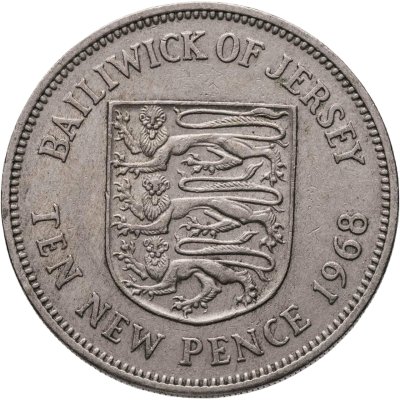купить Джерси 10 новых пенсов (new pence) 1968