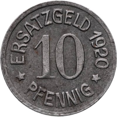 купить Германия, город Цайц, нотгельд 10 пфеннигов 1920