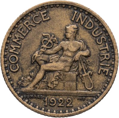 купить Франция 1 франк (franc) 1922
