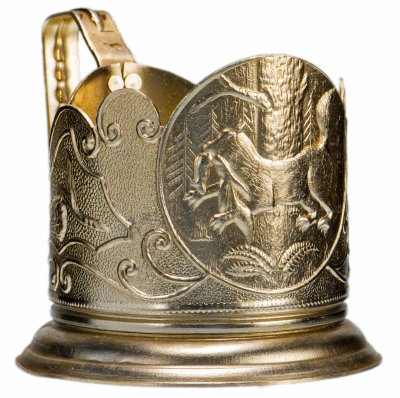 Купить Подстаканник "Добыча", алюминий, г. Иркутск, СССР, 1970-1980 гг.