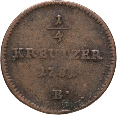 купить Австрия 1/4 крейцера 1781