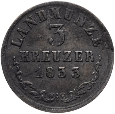 купить Германия, Саксен-Мейнинген 3 крейцера 1833