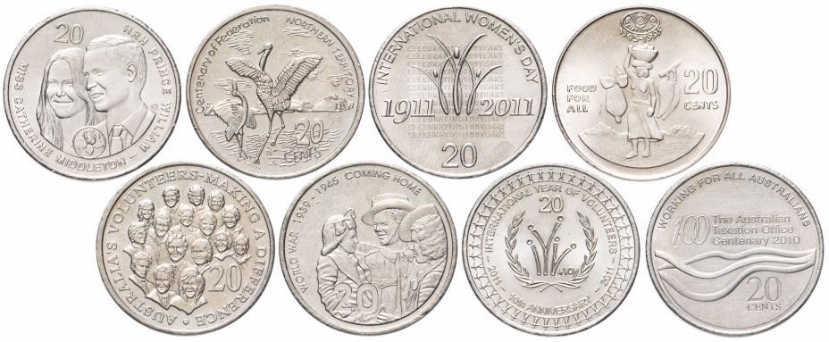 купить Австралия набор из 8 монет 1995-2011