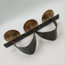 Купить Подсвечник на три свечи, металл, латунь, СССР, 1980-1990 гг.