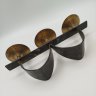 Купить Подсвечник на три свечи, металл, латунь, СССР, 1980-1990 гг.