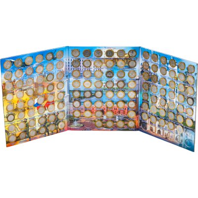 купить Набор 10-рублевых биметаллических монет с разделением по монетным дворам (ММД и СПМД) в альбоме 2000-2025 (123 монеты, без ЧЯП)