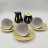Купить Кофейный набор на 3 персоны, фарфор, деколь, золочение, ГДР, 1962-1968 гг.