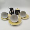 Купить Кофейный набор на 3 персоны, фарфор, деколь, золочение, ГДР, 1962-1968 гг.