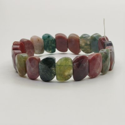 купить Браслет с прямоугольными гранеными бусинами, натуральный камень, Азия, 2000-2015 гг.