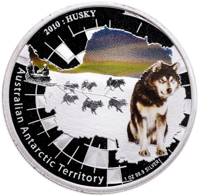 купить Австралия 1 доллар 2010 «Австралийская Антарктическая территория. Хаски»