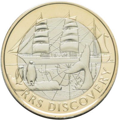 купить Великобритания 2 фунта 2025 "RRS Discovery" в буклете