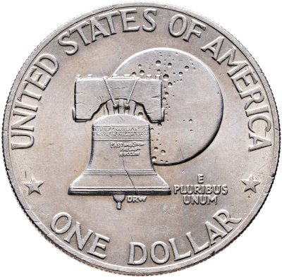 купить США 1 доллар 1976 "200 лет независимости США. Луна. "Колокол Свободы"