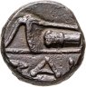 Купить Боспор Киммерийский, Перисад IV., Обол чекан Пантикапей 150 -140 год до н.э. (Голова Аполлона в венке вправо/Лук в горите)
