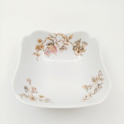 купить Креманка (розетка) с цветочным декором, фарфор, деколь, Товарищество М.С. Кузнецова, Российская империя, 1890-1910 гг.