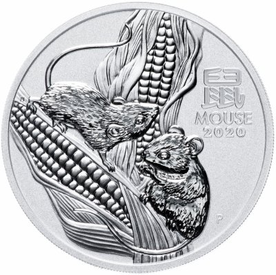 купить Австралия 8 долларов 2020 "Восточный календарь - Год мыши (крысы)" [5 унций серебра 999 пробы]