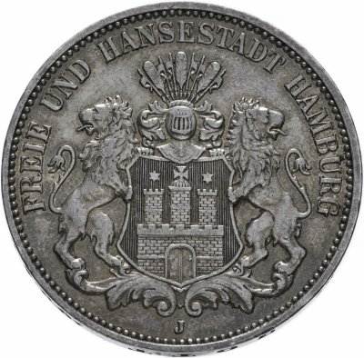 купить Германская империя (Гамбург) 3 марки 1912