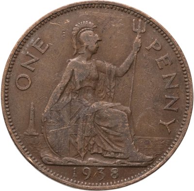 купить Великобритания 1 пенни (penny) 1938