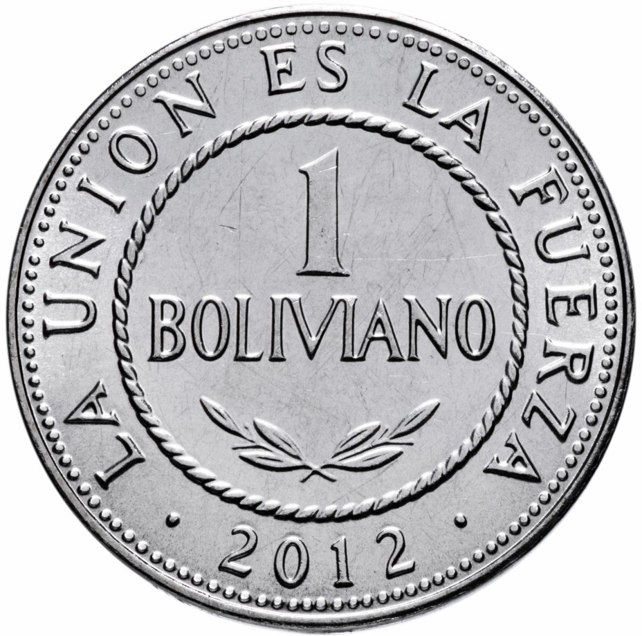 купить Боливия 1 боливиано (boliviano) 2012