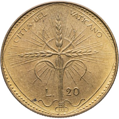 купить Ватикан 20 лир (lire) 1968
