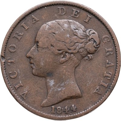 купить Великобритания 1/2 пенни (penny) 1844