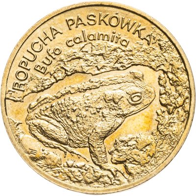 купить Польша 2 злотых 1998 "Животный мир Польши - Камышовая жаба лягушка"