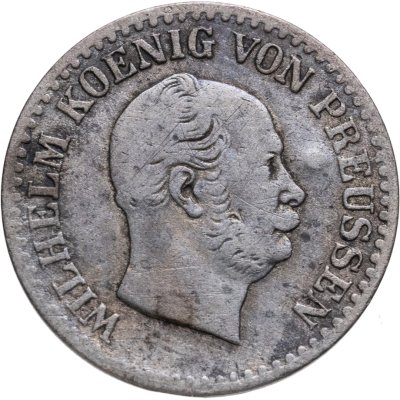 купить Германия Пруссия 1 серебряный грош 1866 Отметка монетного двора: "A" - Берлин