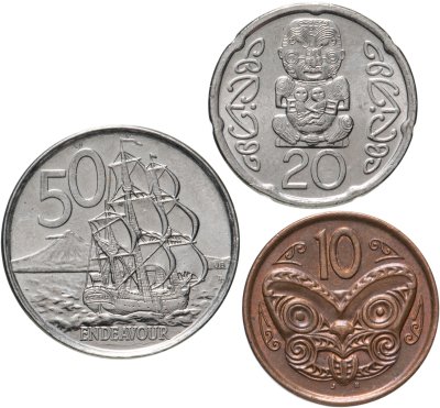 купить Новая Зеландия Набор 3 монет 10, 20, 50 центов 2006-2008