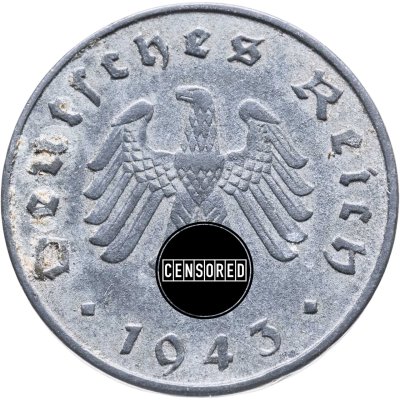 купить Германия, Третий рейх 10 рейхспфеннигов (reichspfennig) 1943 А