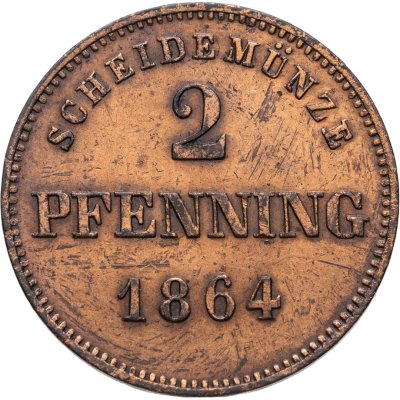 купить Бавария 2 пфеннинга 1864