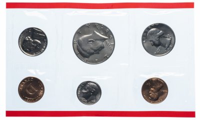 Купить США годовой набор 1987 D (5 монет + жетон)