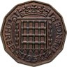 Купить Великобритания 3 пенса (pence) 1954