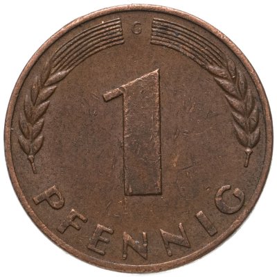 купить Германия (ФРГ) 1 пфенниг (pfennig) 1967