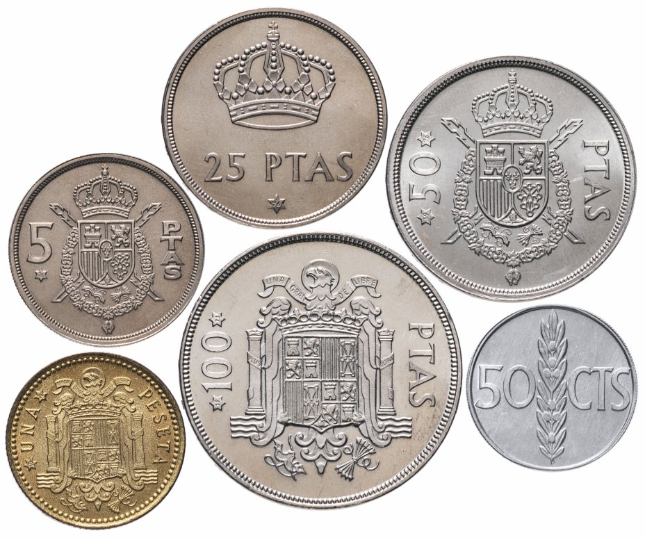 купить Испания набор монет 1975 (6 монет)