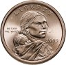 Купить США 1 доллар (dollar) 2005 "Sacagawea dollar (Сакагавея доллар - парящий орёл)", знак монетного двора "P" - Филадельфия