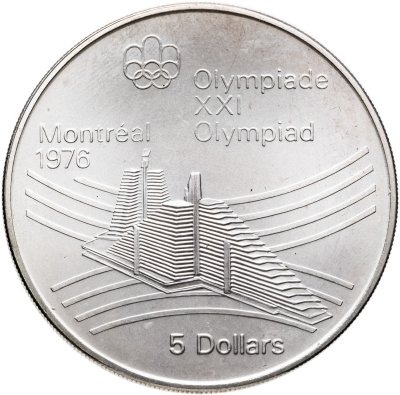 купить Канада 5 долларов (dollars) 1976 "XXI летние Олимпийские Игры, Монреаль 1976 - Олимпийская деревня"
