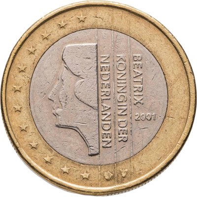 купить Нидерланды 1 евро (euro) 2001