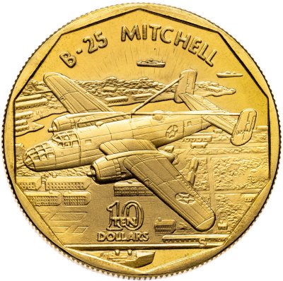 купить Маршалловы острова 10 долларов 1991 "самолет B-25 Mitchell"
