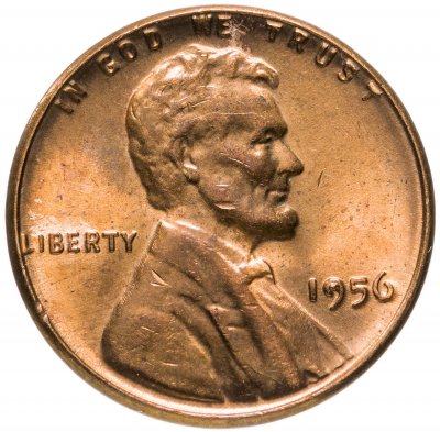 Купить США 1 цент 1956 без обозначения монетного двора