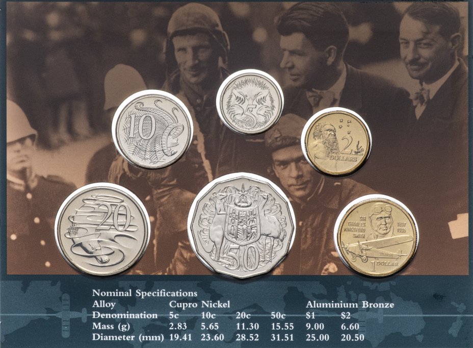 купить Австралия набор монет 1997 (6 монет в буклете)