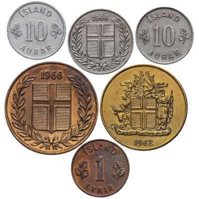 купить Исландия набор монет 1946-1970 (6 штук)