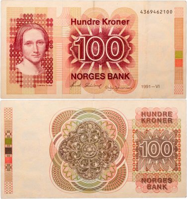 купить Норвегия 100 крон 1991 года