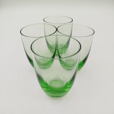 купить Набор из 4-х стопок зелёного оттенка, цветное стекло, СССР, 1970-1990 гг.