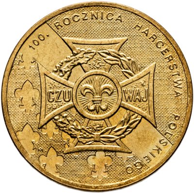 купить Польша 2 злотых 2010 "100 лет польских харцеров (скаутов)"
