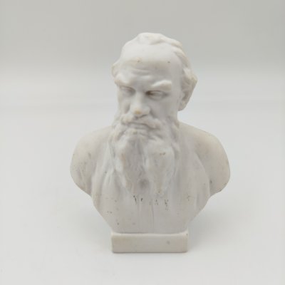 купить Бюст "Лев Николаевич Толстой", бисквит, Опытный завод «Фарфор» при ГИКИ, СССР, 1952-1956 гг.