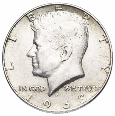 купить США 50 центов (1/2 доллара, half dollar) 1968