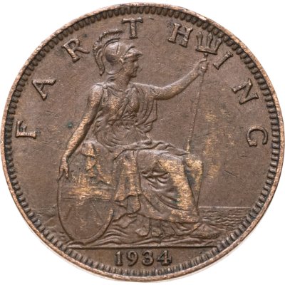купить Великобритания 1 фартинг (farthing) 1934