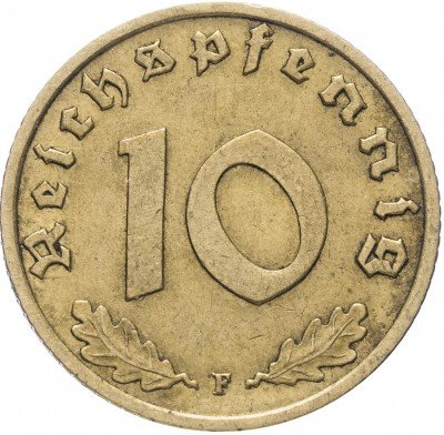 купить Фашистская Германия (Третий Рейх) 10 рейх пфеннигов 1939 "F"