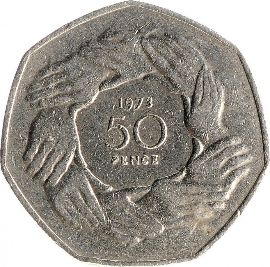 купить Великобритания 50 пенсов 1973 "Вступление в ЕЭС"